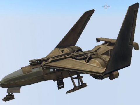 Futuristic combat jet 3D model