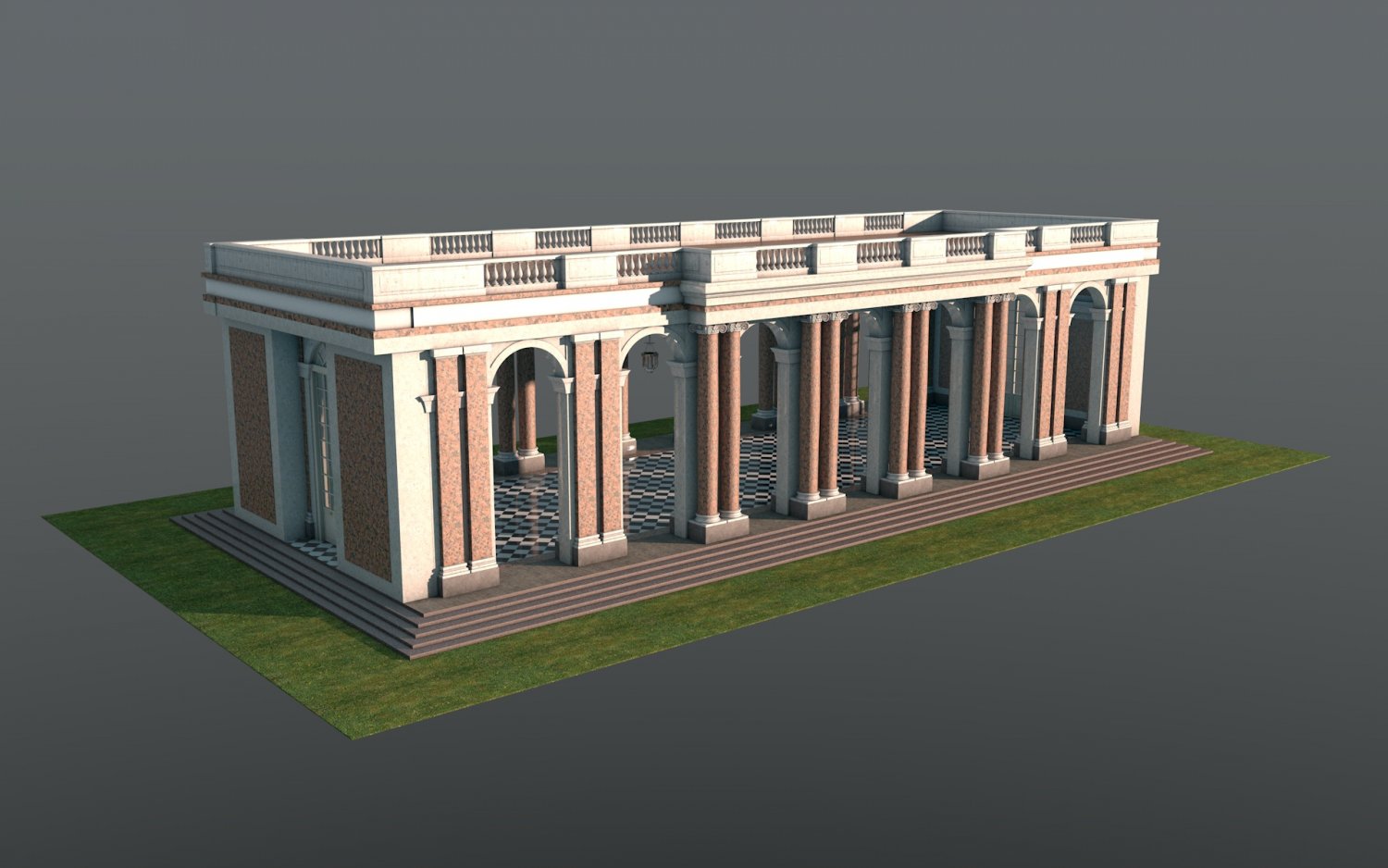 Grand Trianon Colonnade Versailles 3D model