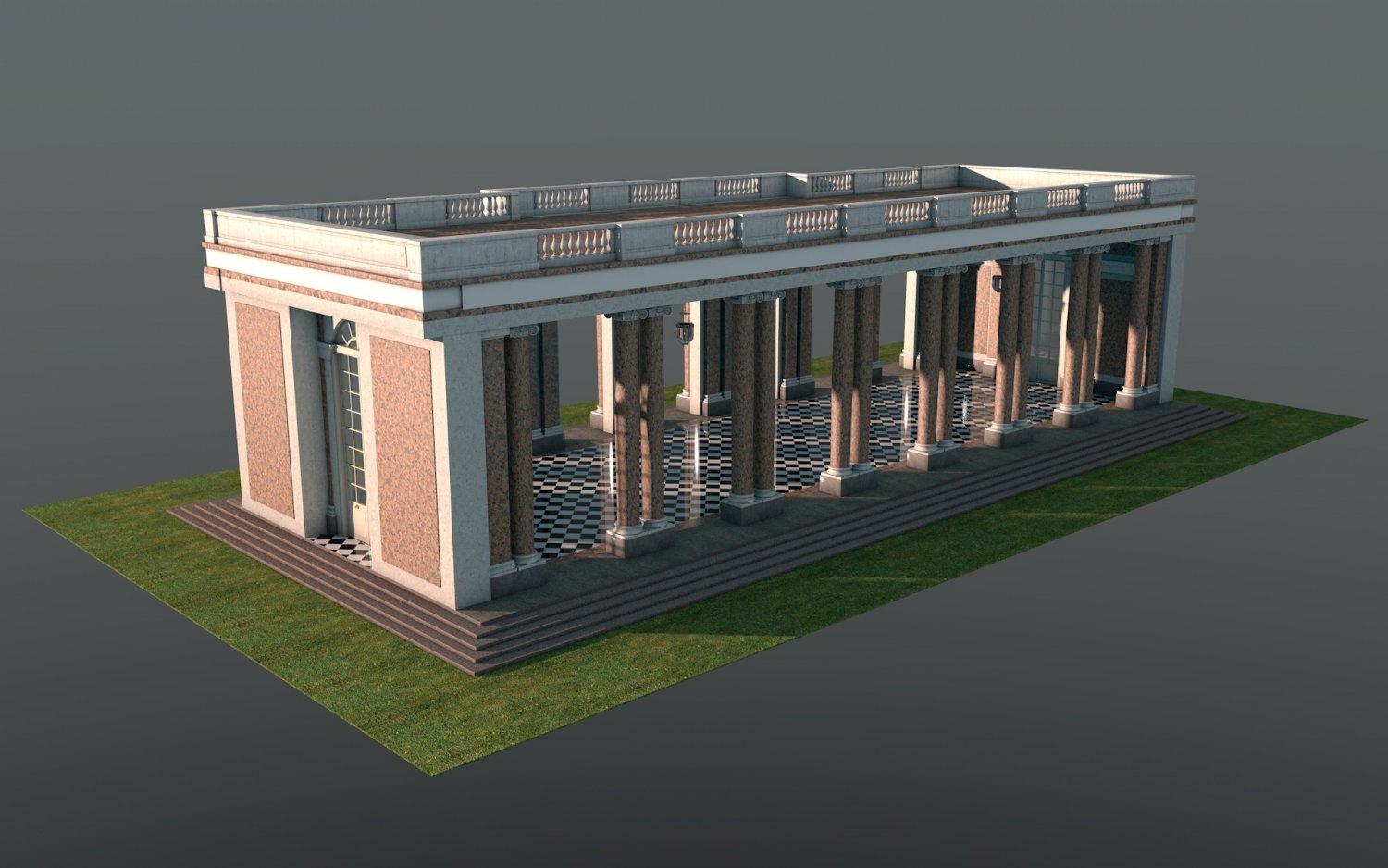 3D Grand Trianon Colonnade Versailles model