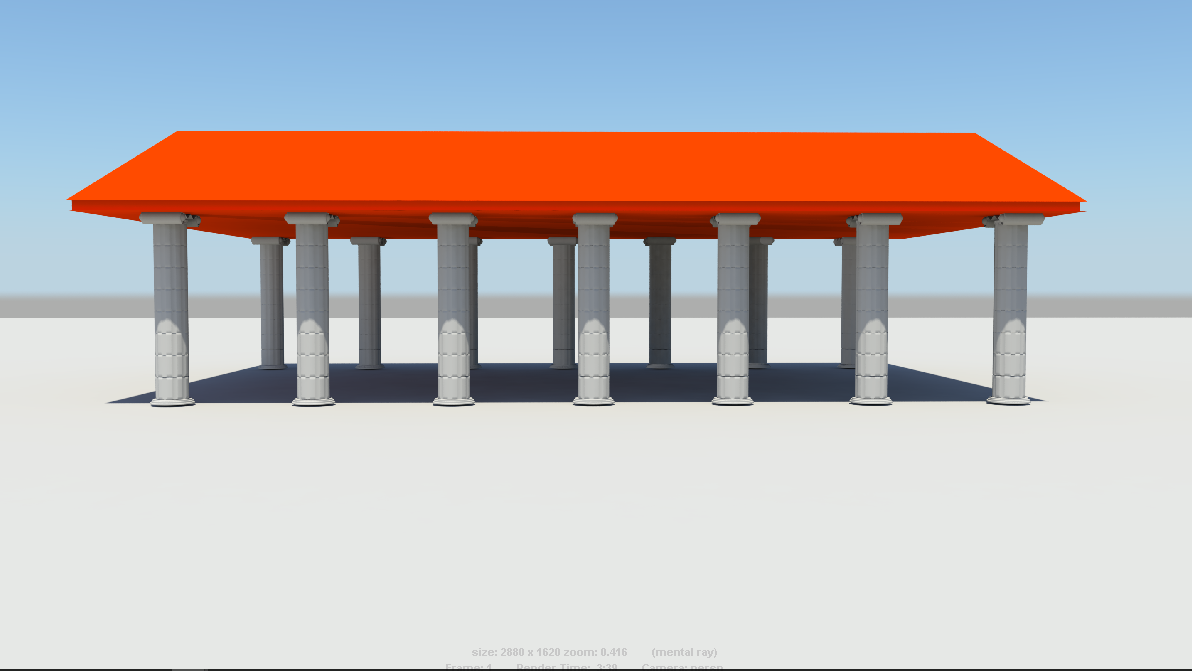 3D Greek Column model
