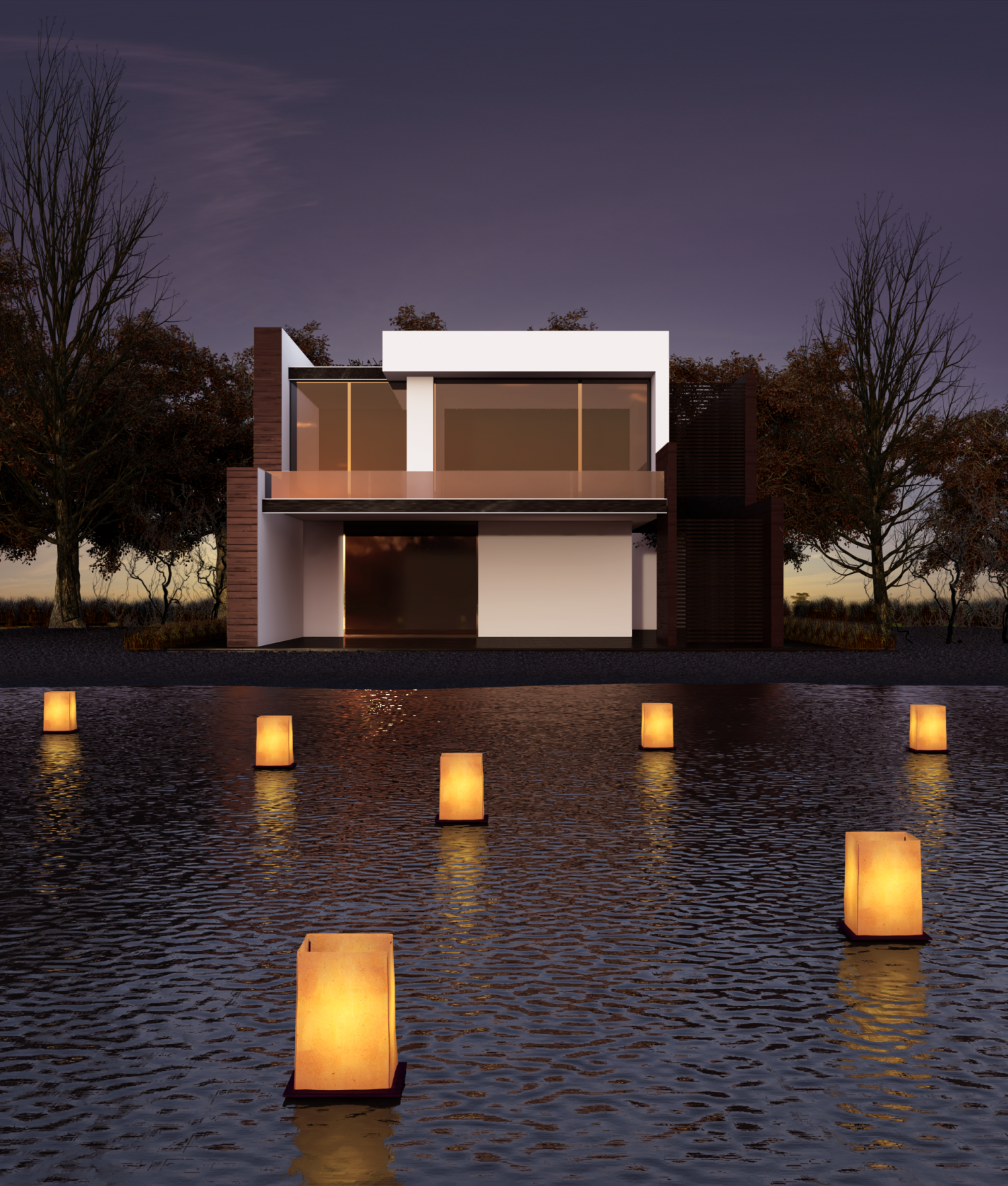 HOUSE IN LAKE 3D model