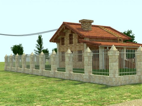 3D House in the mountains model