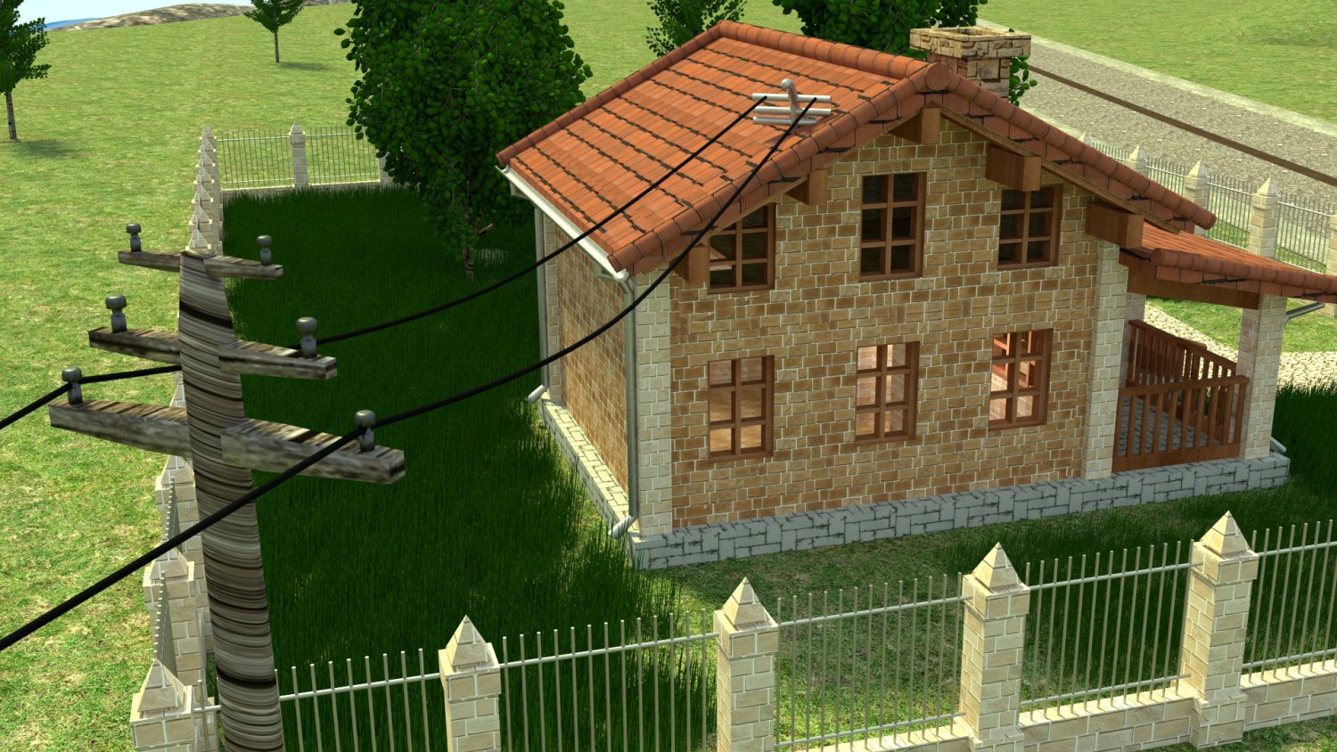 House in the mountains 3D model