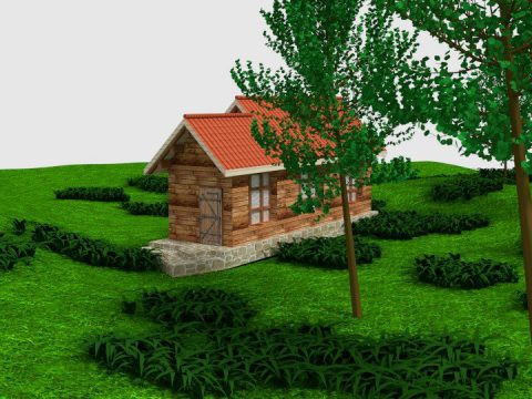 House in the woods 3D model