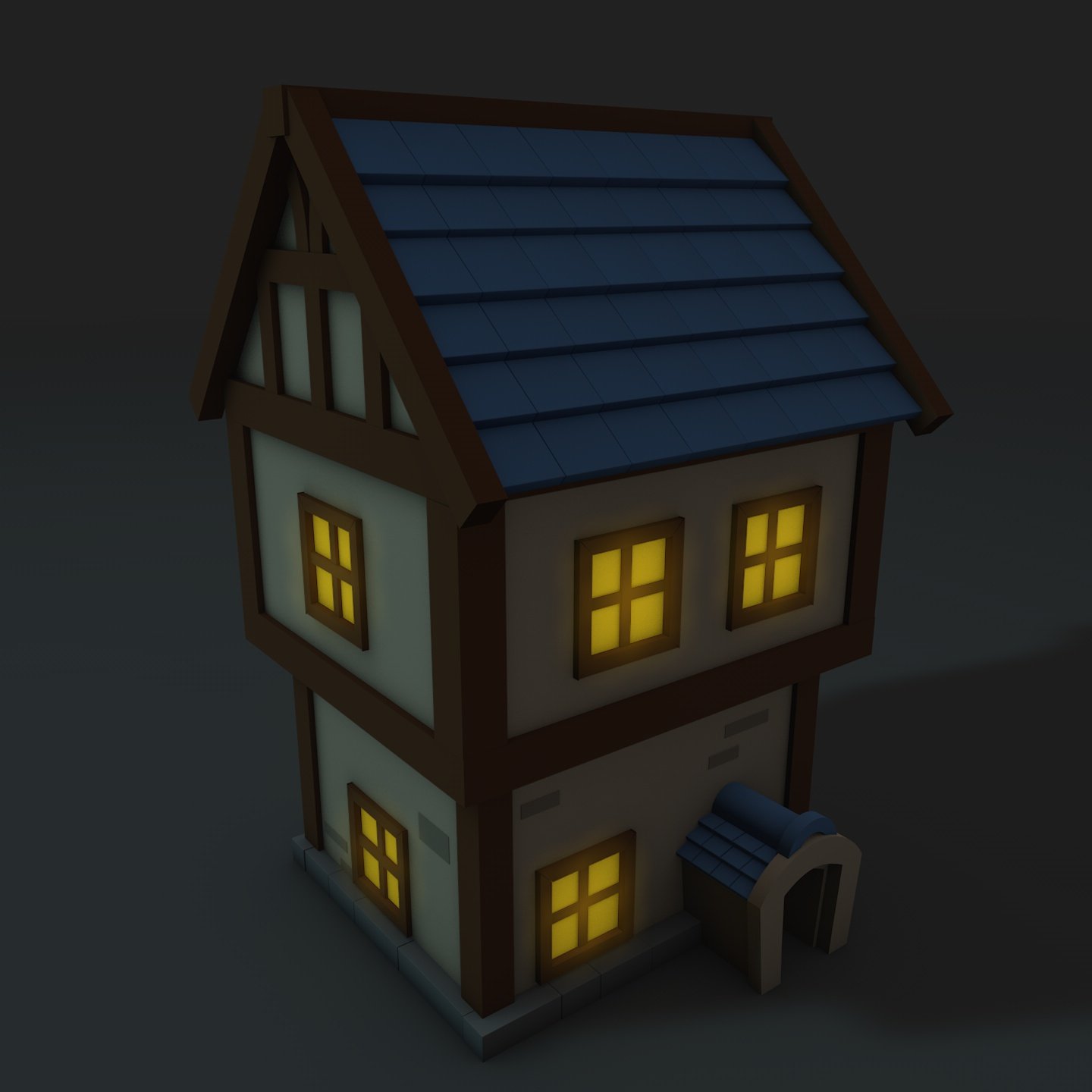 3D House of the Middle Ages model