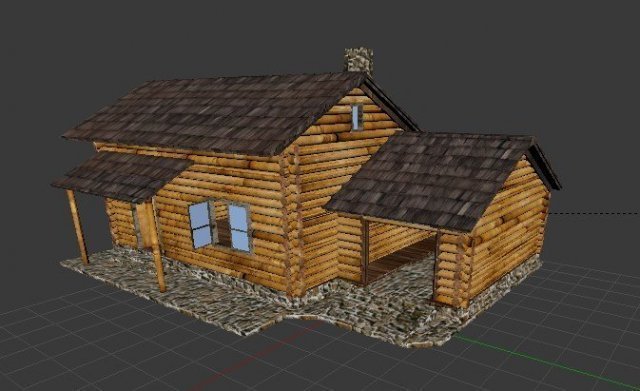 3D House wood model