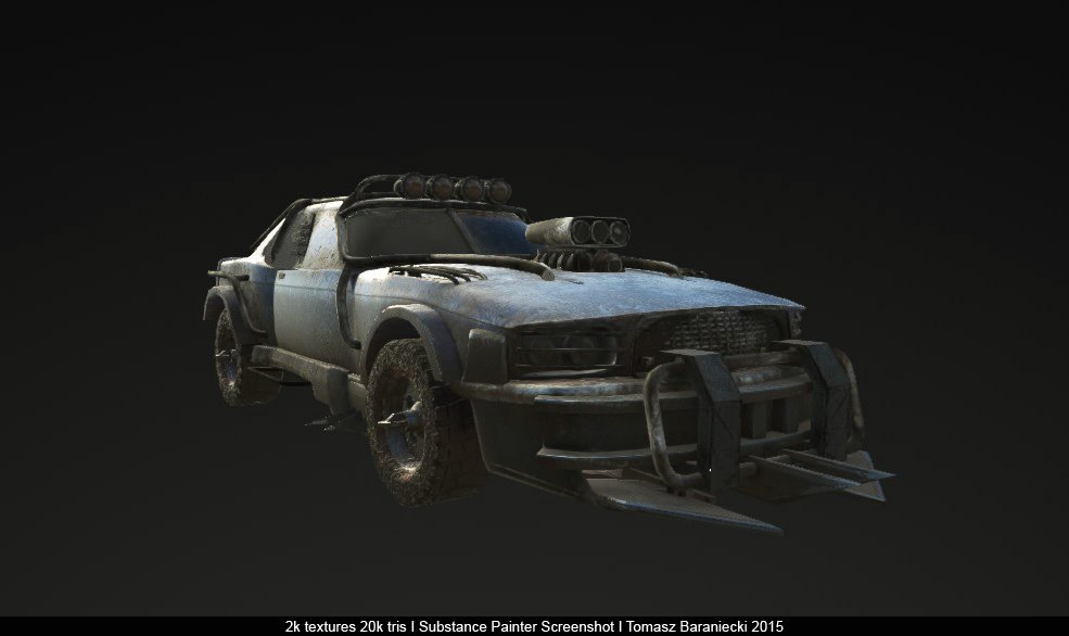 3D Hunter post apo car model