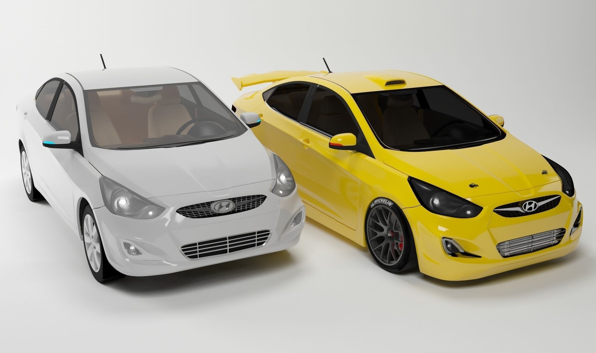 3D Hyundai Accent model