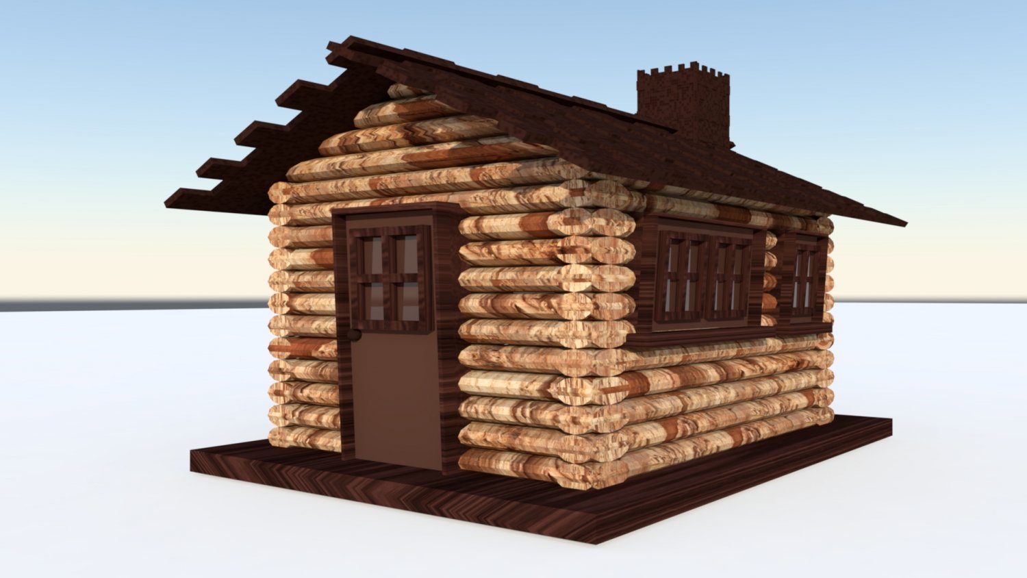 3D Log Cabin model