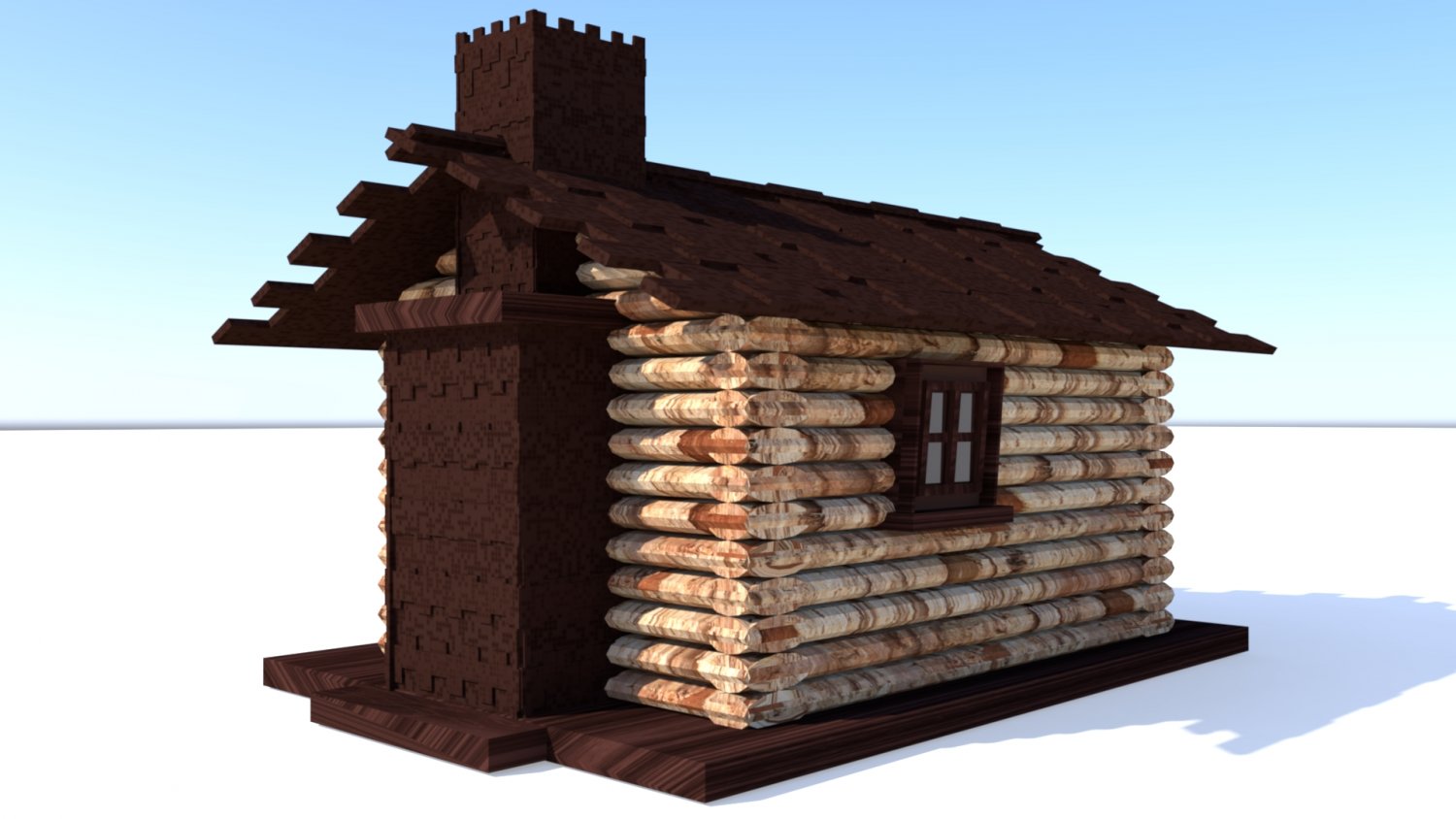 Log Cabin 3D model