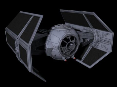 Lord Vader starwars X1 tie-fighter 3D model