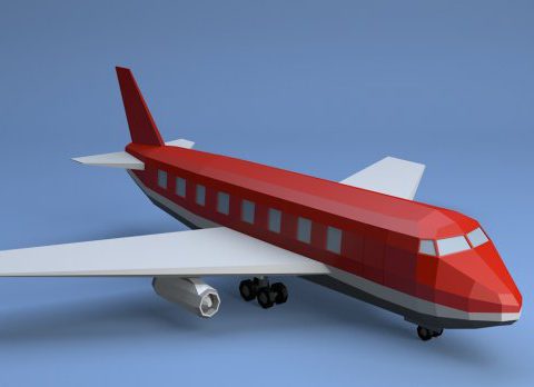 Low Poly Airplane 3D model