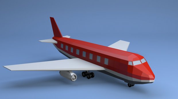 Low Poly Airplane  3D model