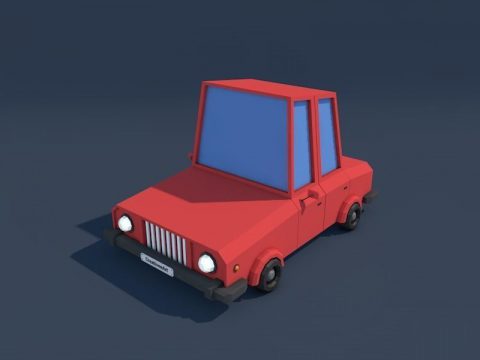 Low Poly Family Car 3D model