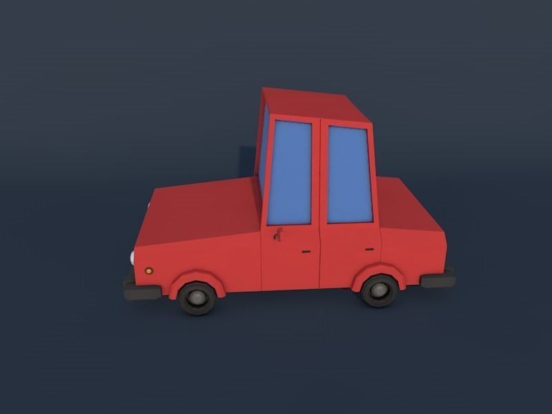 3D Low Poly Family Car model