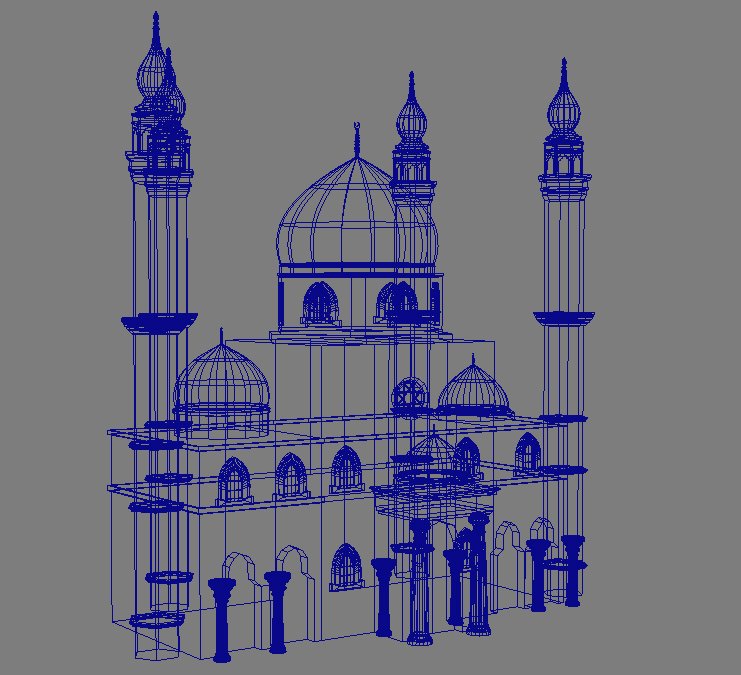 3D Masjid Clay model