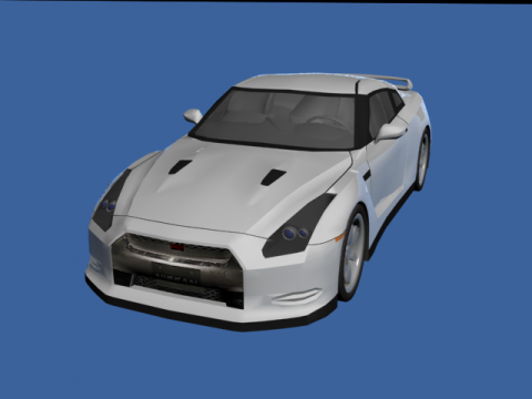 3D Nissan GTR model