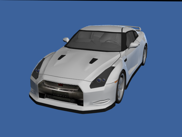 3D Nissan GTR model