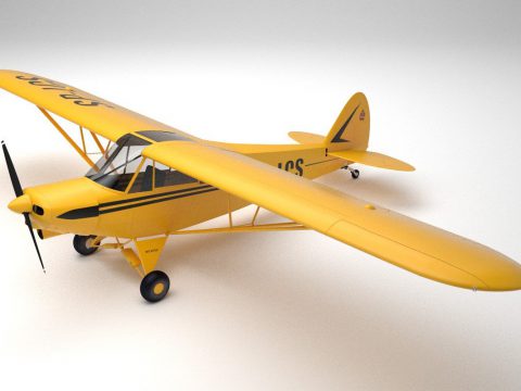 3D Piper PA-18 Supercub model