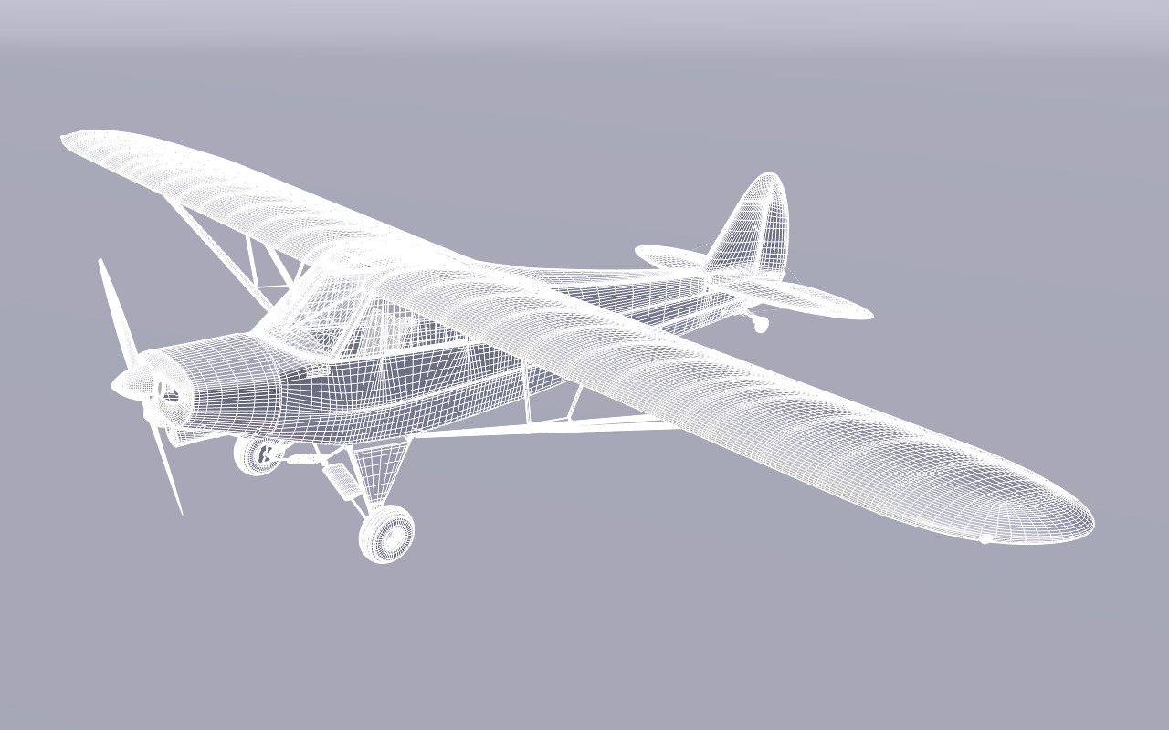 Piper PA-18 Supercub 3D model