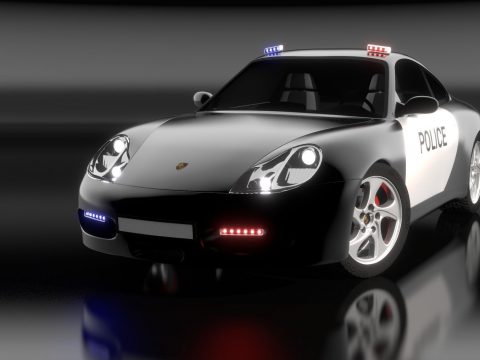 Porsche 911 Carrera S4 Police 3D model
