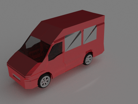 Red Van 3D model
