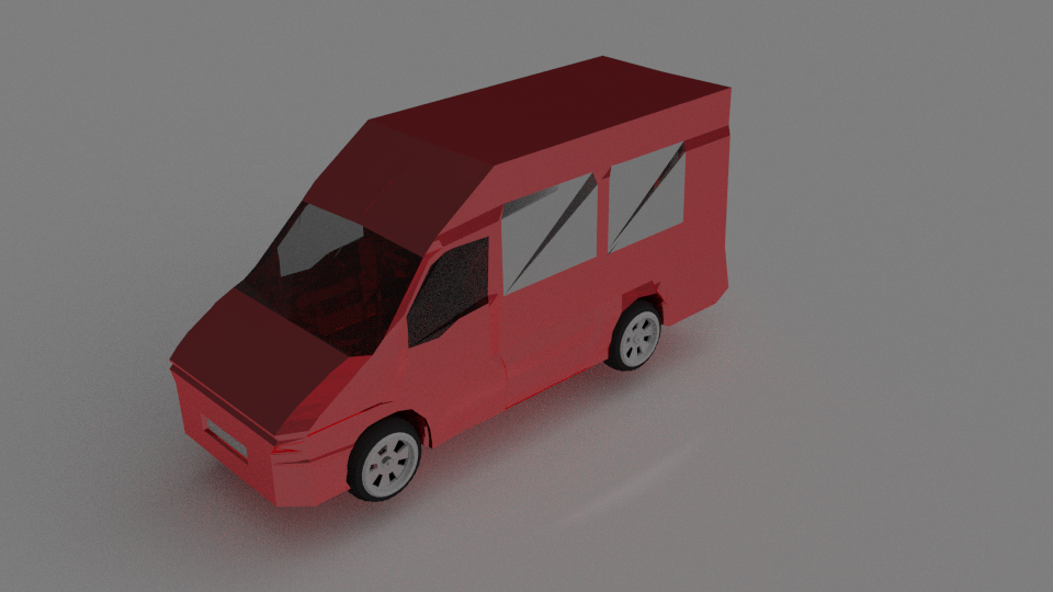 Red Van 3D model