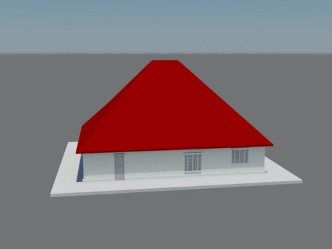 Small Detached House with Interiors 3D model