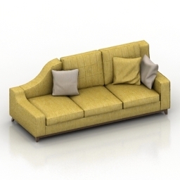 Sofa BEDDING Boston Dormeuse Anoud 3d model