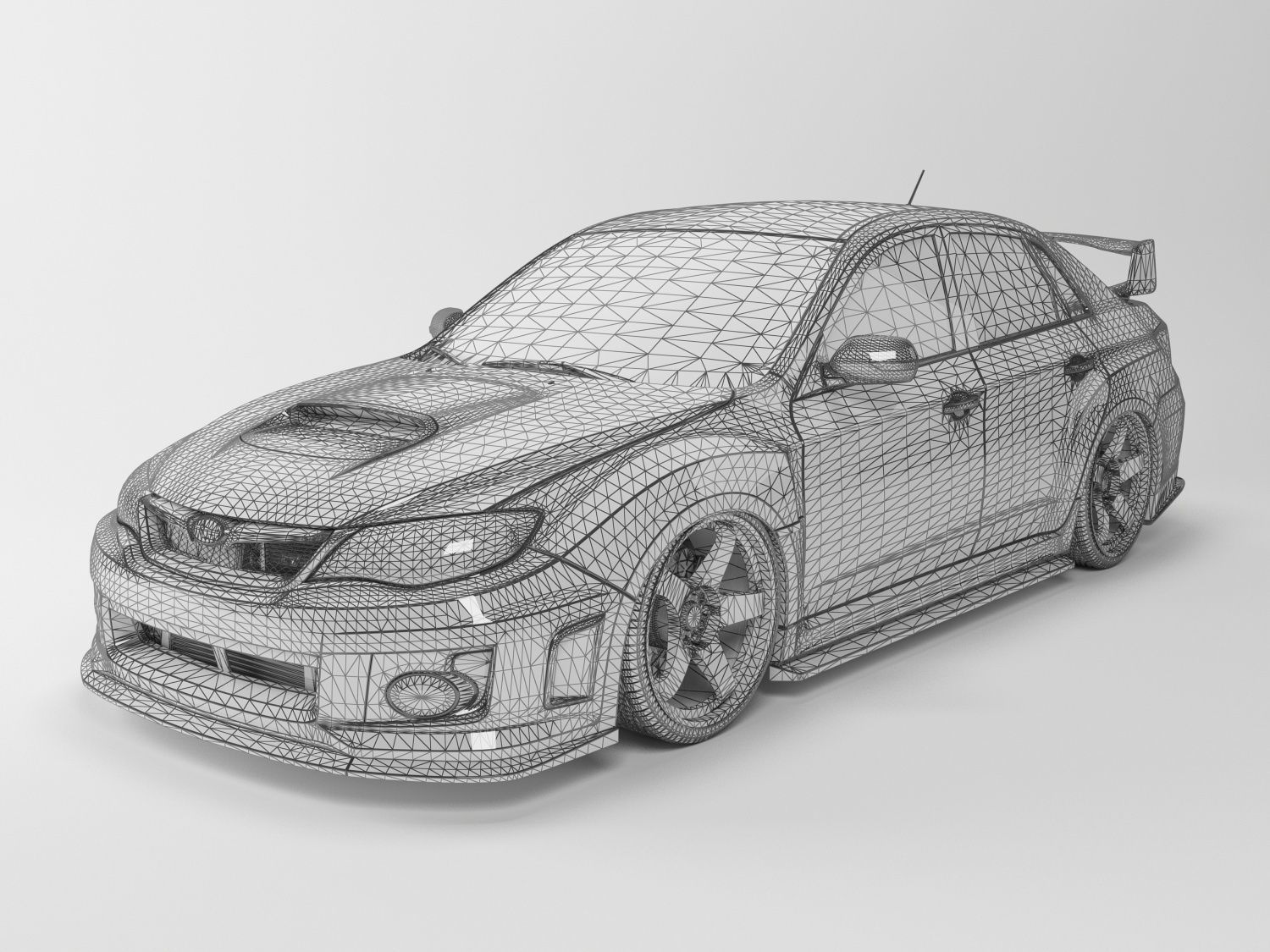 3D Subaru Impreza STI 2011 model