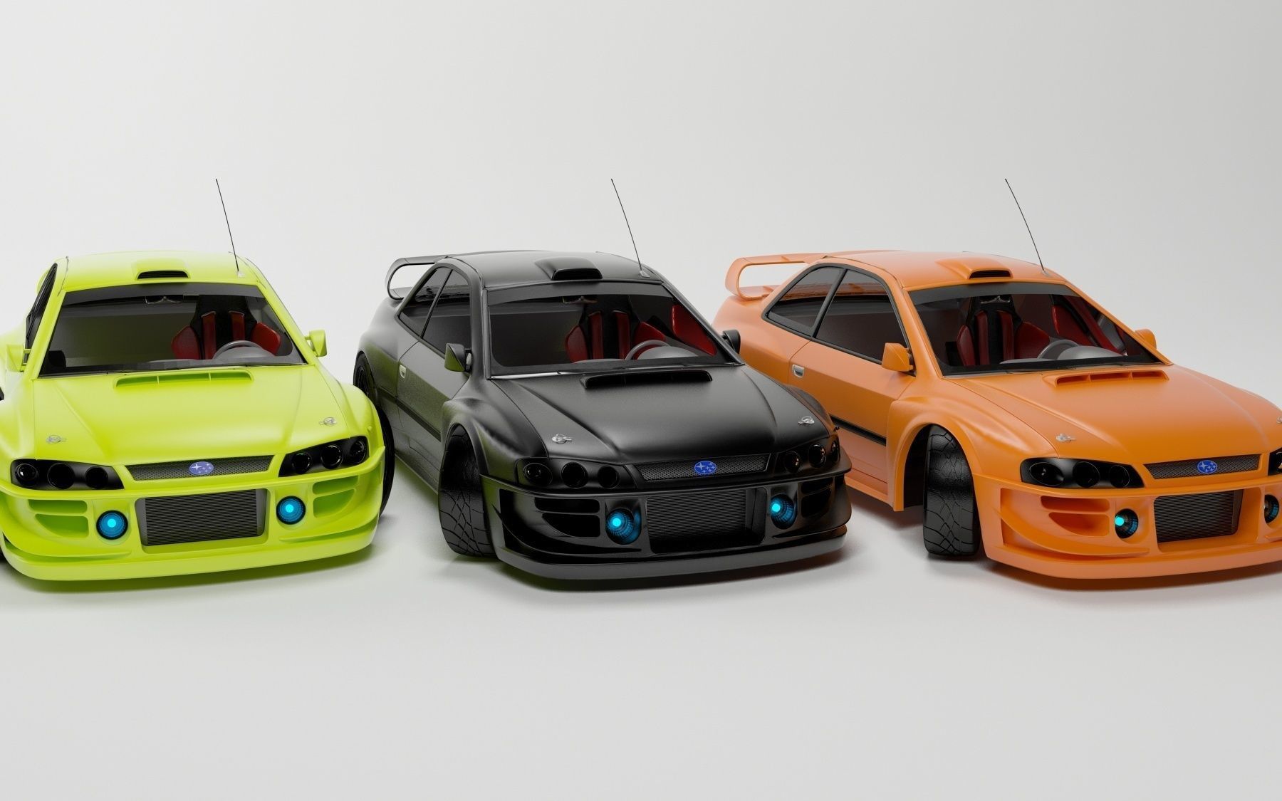 3D Subaru Impreza model