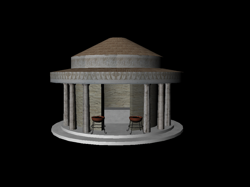 3D Tholos Temple Low Poly model