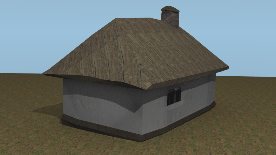 3D Ukrainian traditional house model