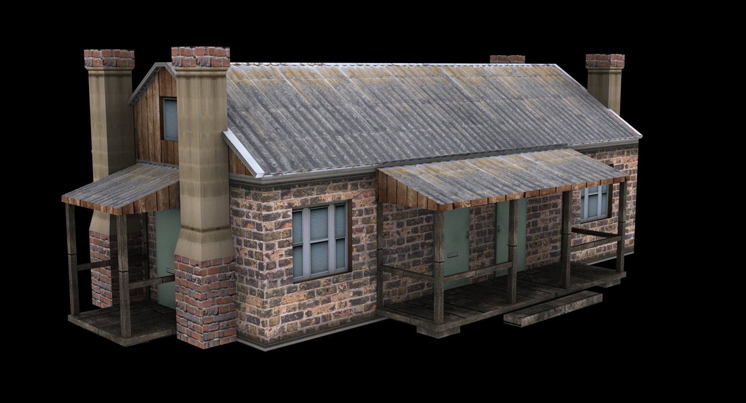 Vilage House Low Poly 3D model