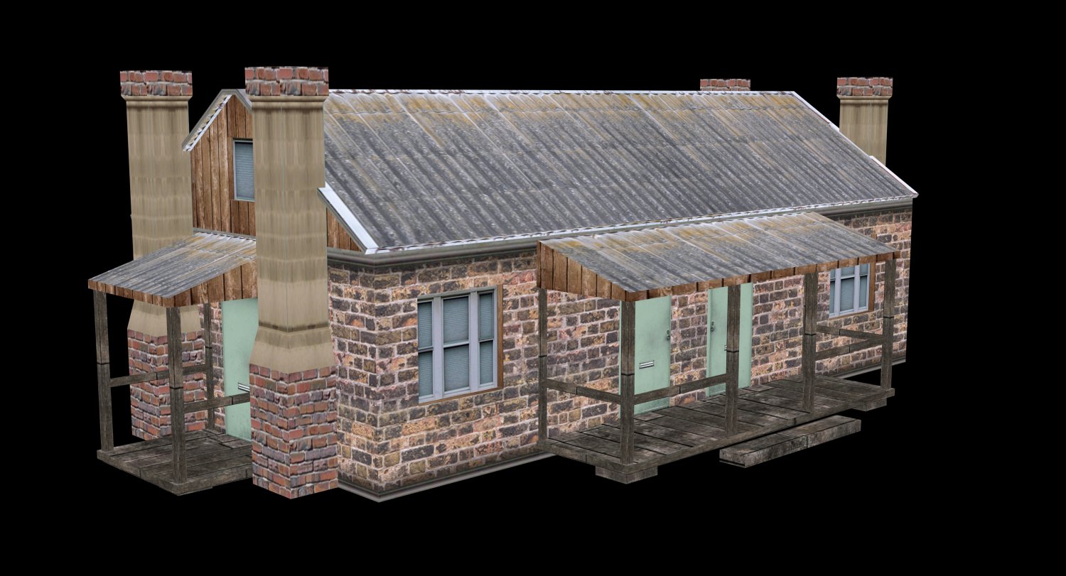 Vilage House Low Poly 3D model