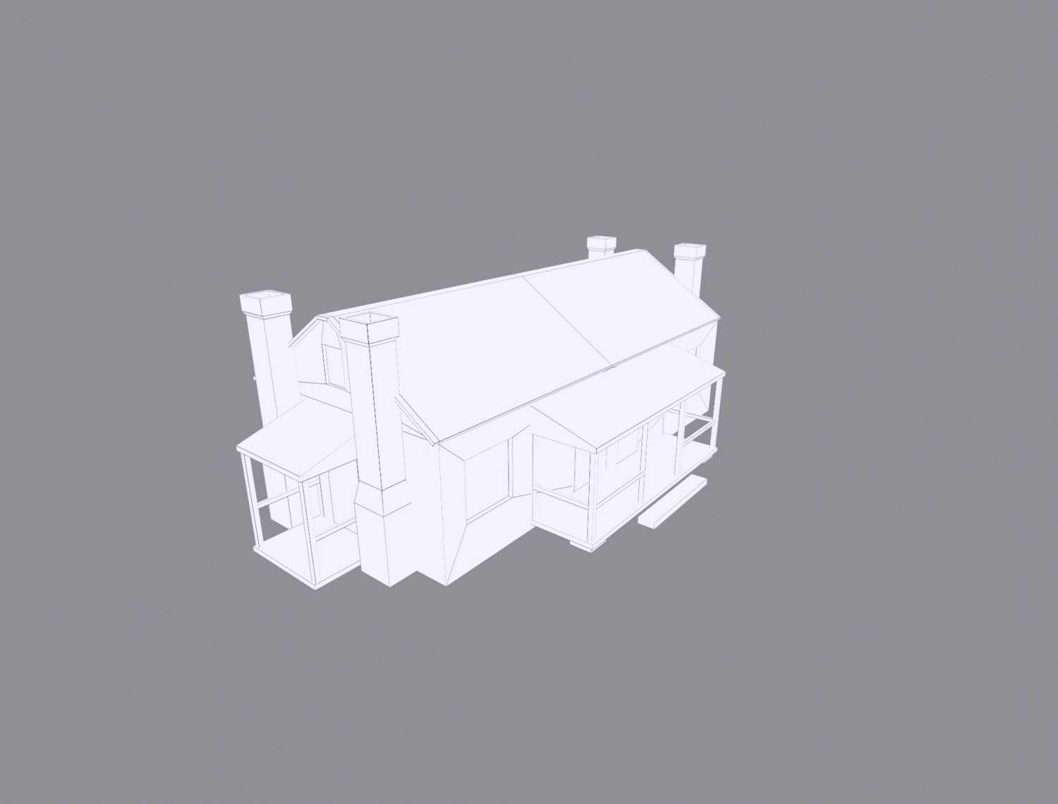 Vilage House Low Poly