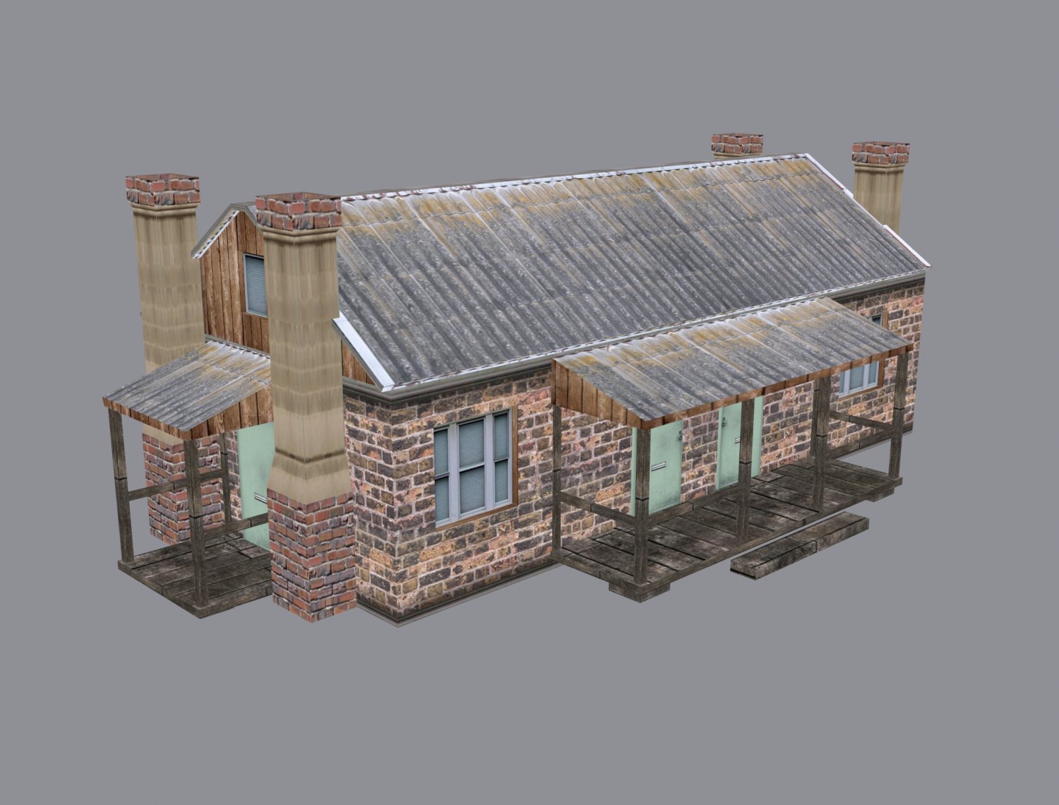 3D Vilage House Low Poly model