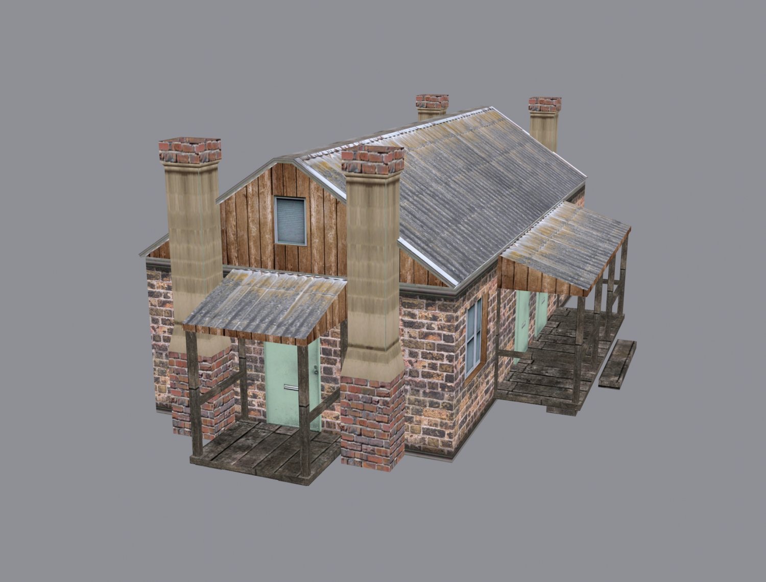 Vilage House Low Poly