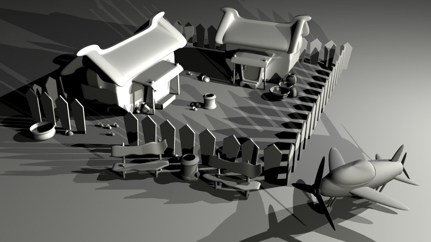 3D Village environment model