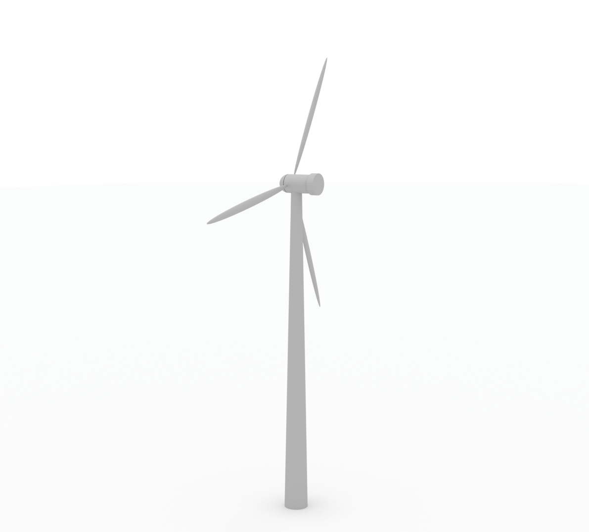 Wind power plant 3D model