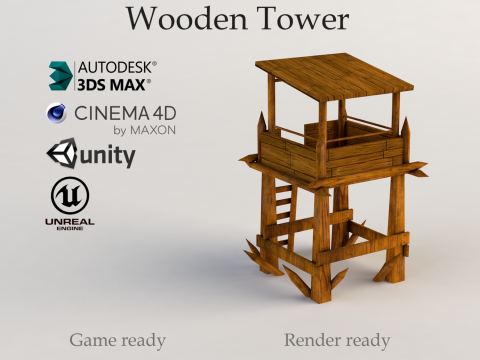 Wooden Tower 3D model