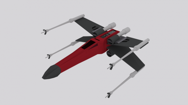 3D X-Wing Star Wars model