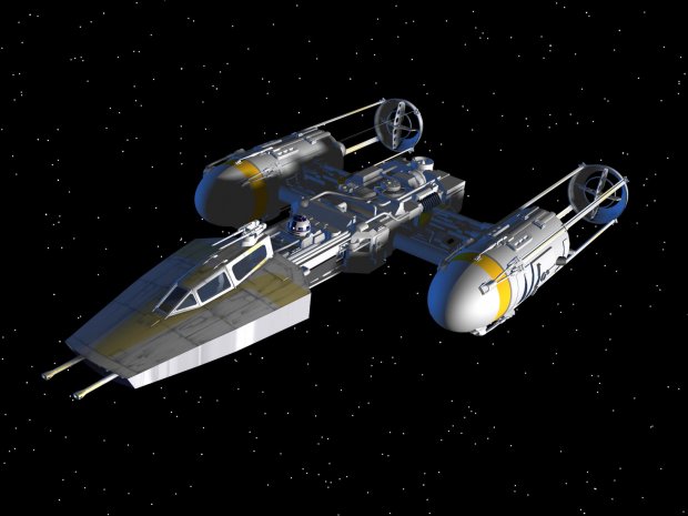 Y-wing starfighter 3D model