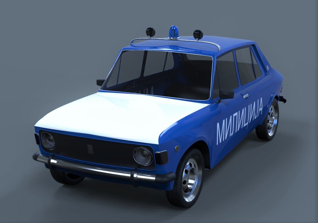 3D Zastava 101 police model