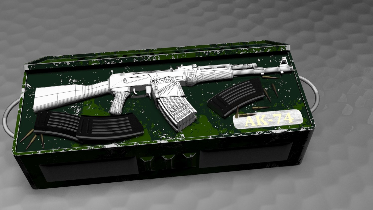 3D AK74 model