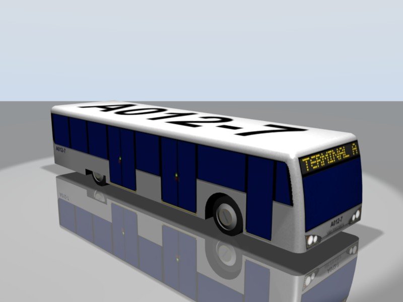 Airport Shuttle bus 3D model