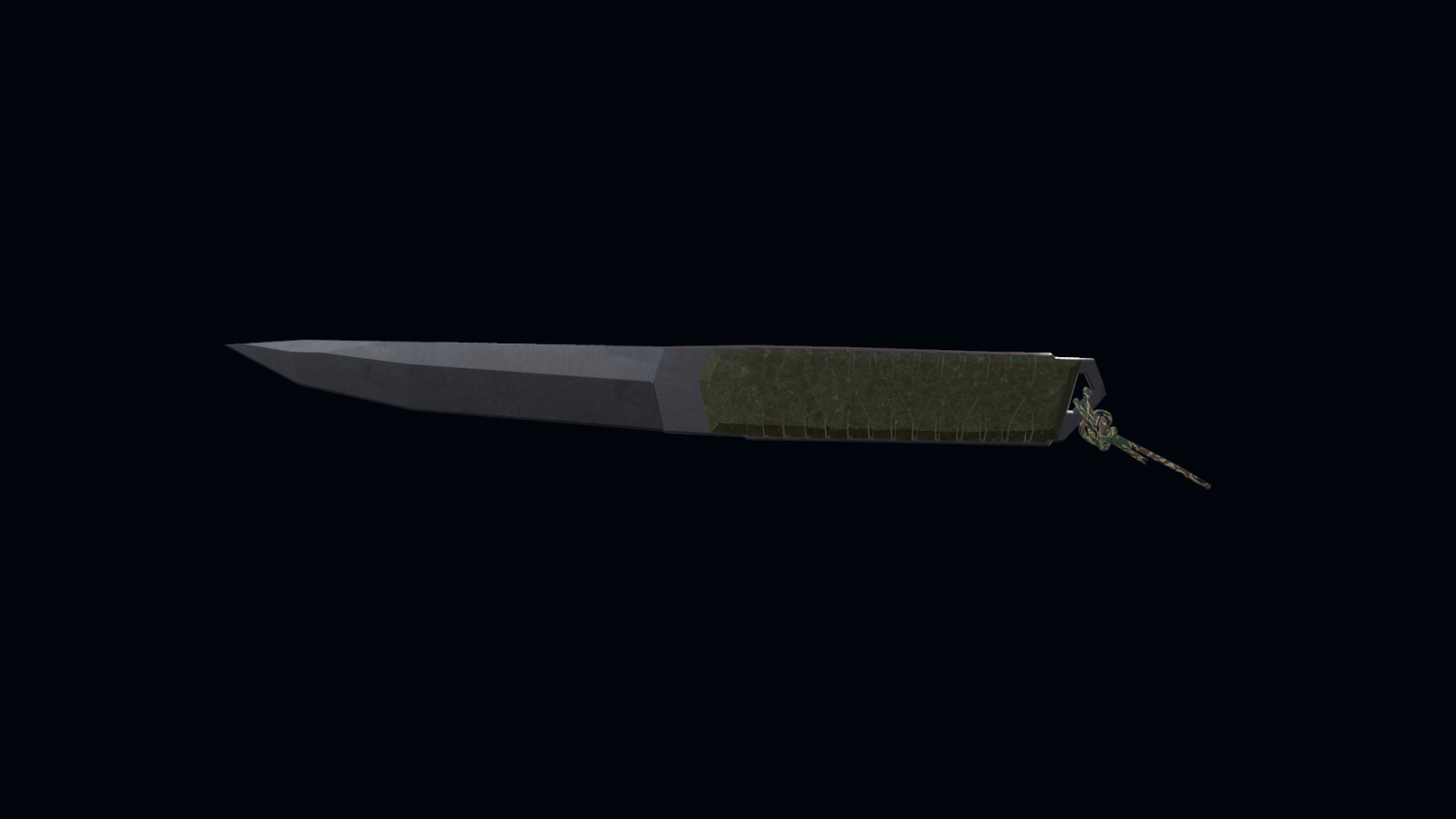 Amerikan Tanto knife 3D model