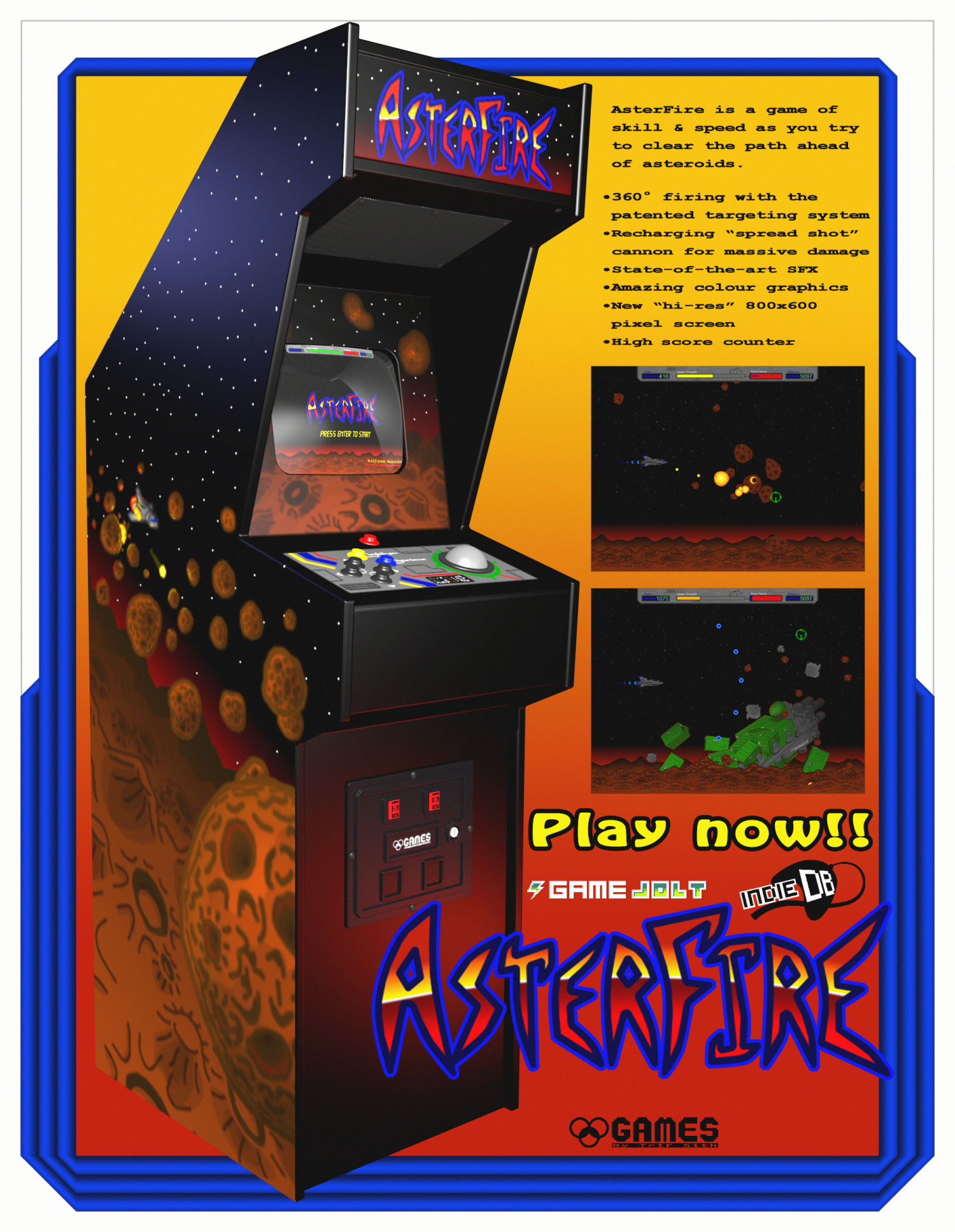 3D Arcade Cabinet AsterFire model