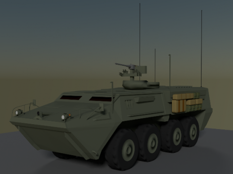 Armored Personnel Carrier APC 3D model