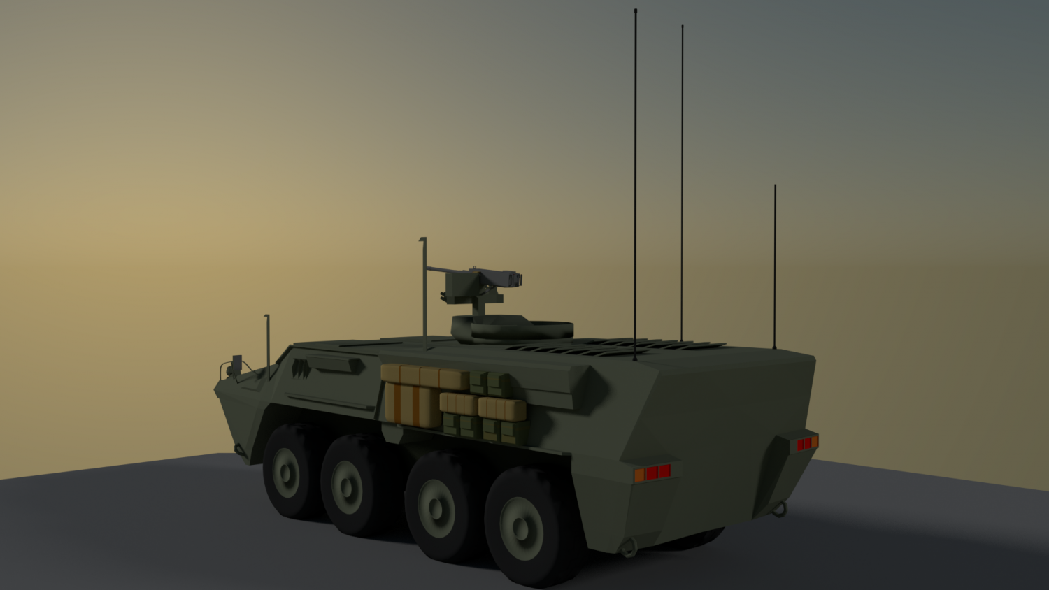 3D Armored Personnel Carrier APC model